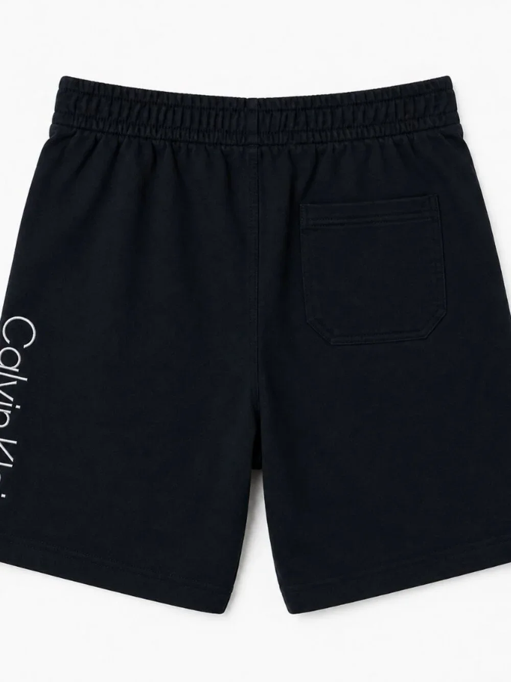 Calvin Klein Men’s Black Logo Sweat Shorts Elastic Waist Casual Athletic Shorts